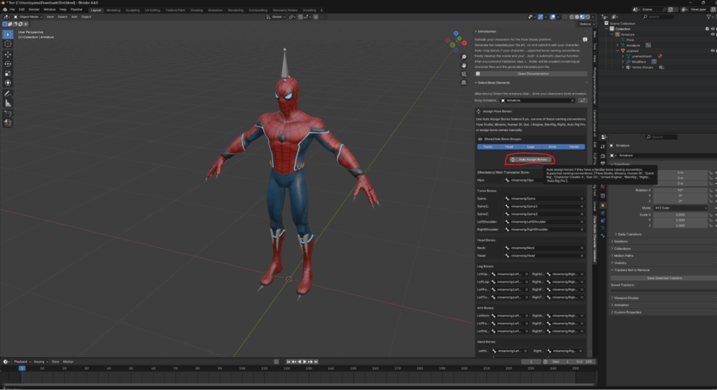 Auto Assign Bones やり方