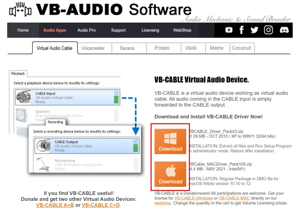 VB-Audio Virtual Cable