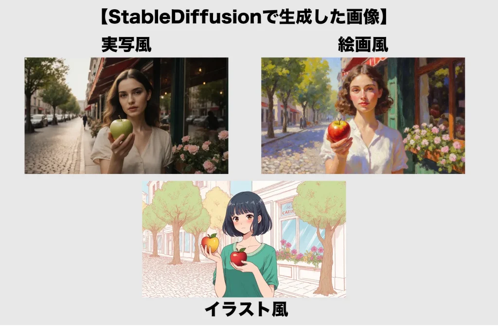 StableDiffusionで生成した画像